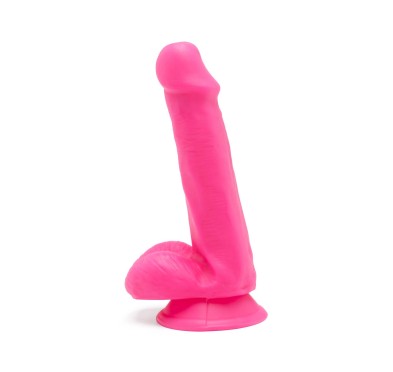 Silikonowy penis dildo z jądrami przyssawką 15cm